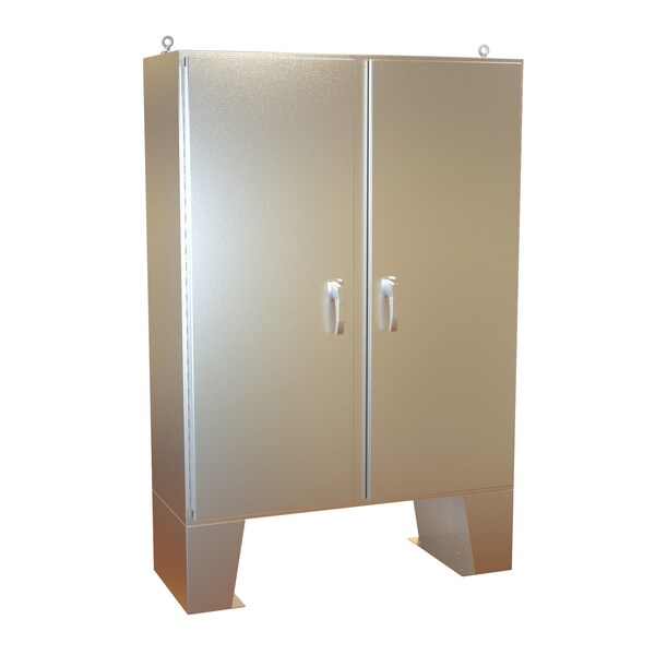 Hammond 3 Point Latch with Padlock Handle Electrical Enclosures, 60.13 in H, 18.69 in D, 48.06 in W HN4FM604818SS - main